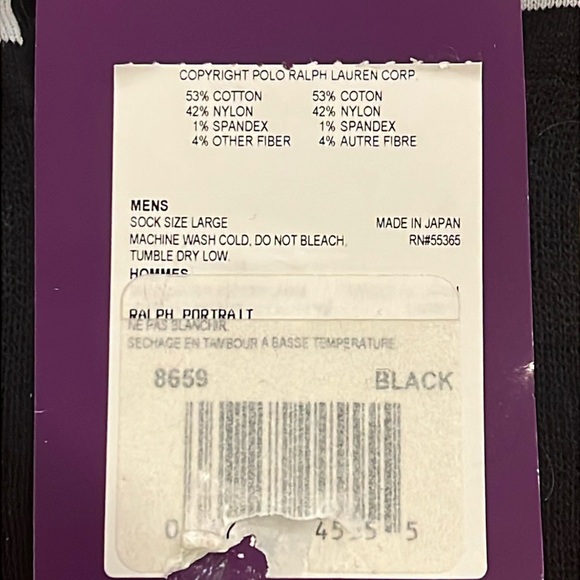 Purple Label Polo Ralph Lauren Portrait Art Deco Car Bugatti Japan Socks Mens L - Picture 11 of 16